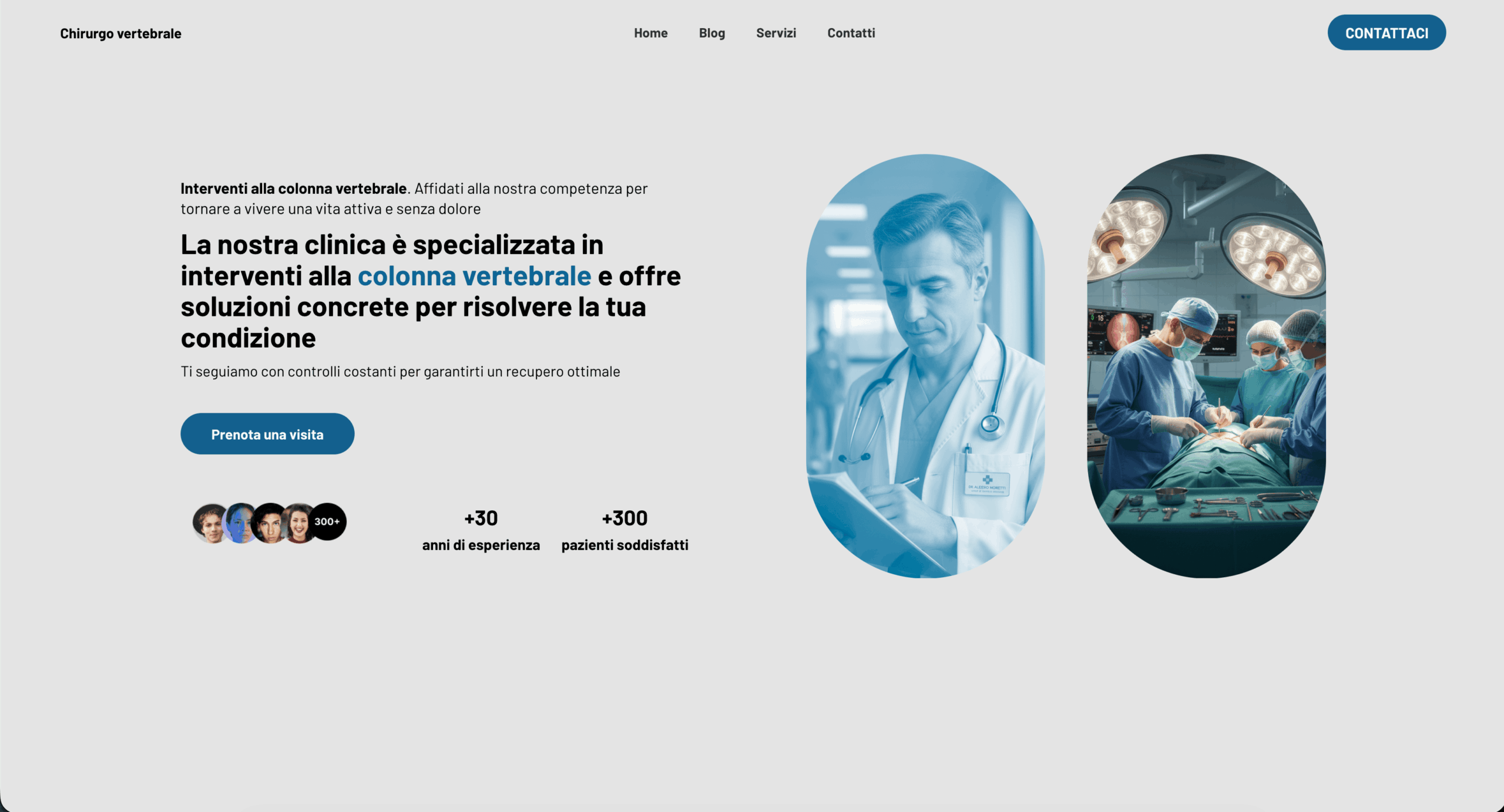 Caso Studio — Sito Web per Clinica di Chirurgia Vertebrale